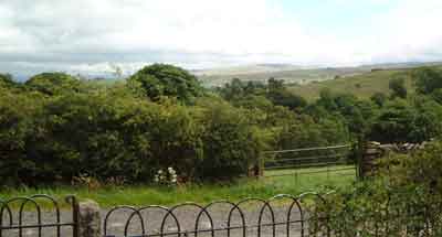 View from front door onto Galloway Gate and across to the Howgill fells